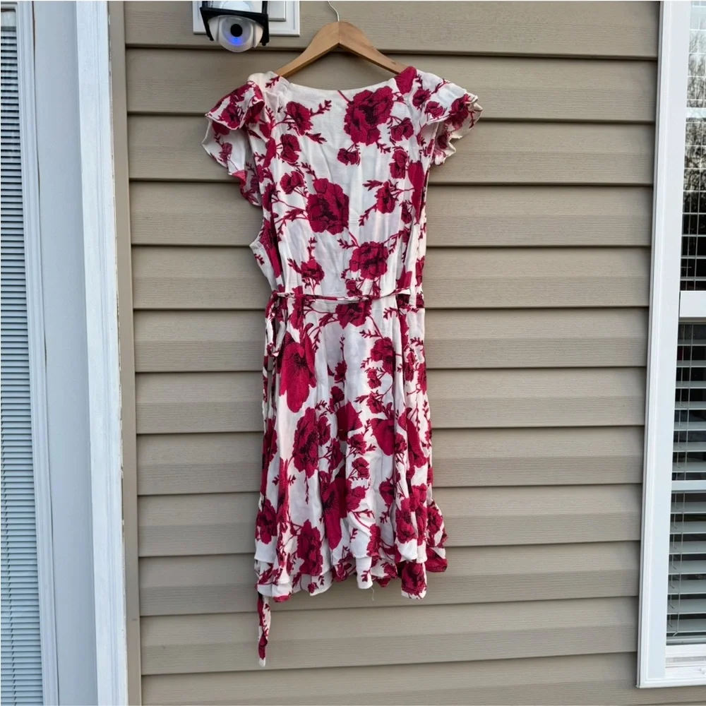 Free People Red Floral Mini Dress
